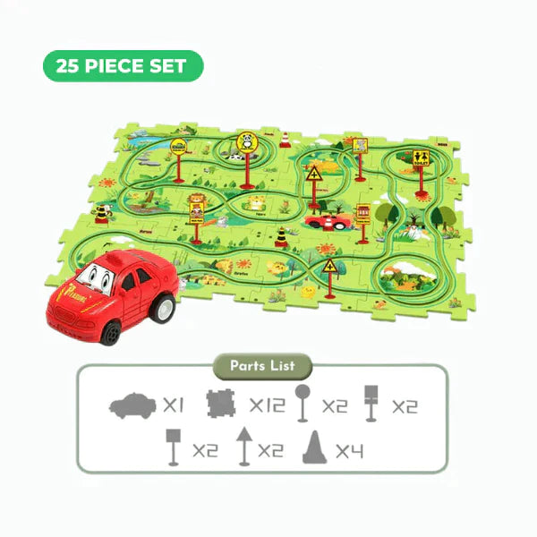 Puzzle Racer Kids Car Track Set